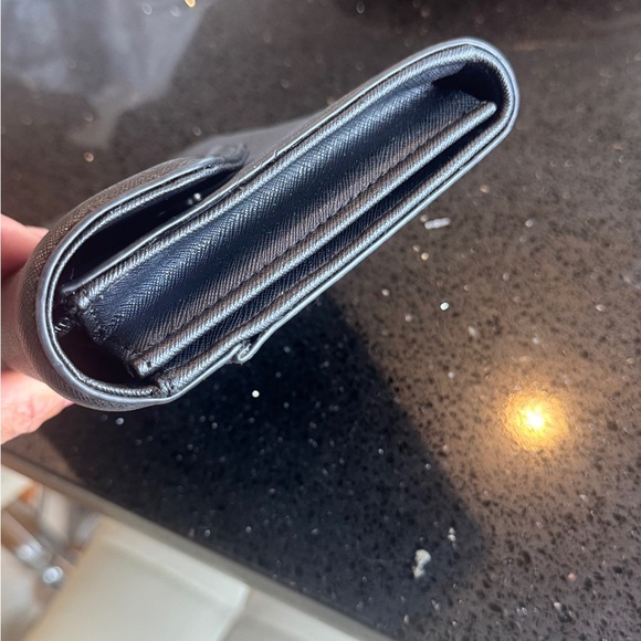 Bag Nine West Black Leather Wallet Sleek Professional Design - Picture 7 of 12